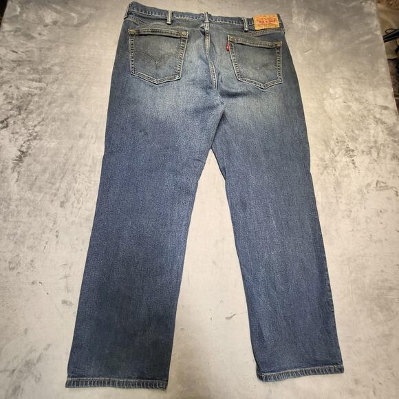 Levis 541 Jeans Mens 38x28 Medium Wash Denim Stretch Straight Leg Thrashed - Picture 11 of 12